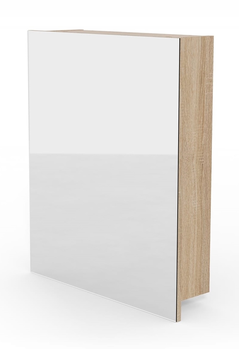 Koupelnová skříňka se zrcadlem Better Home, 50 x 60 x 14 cm, dub sonoma, 1 ks