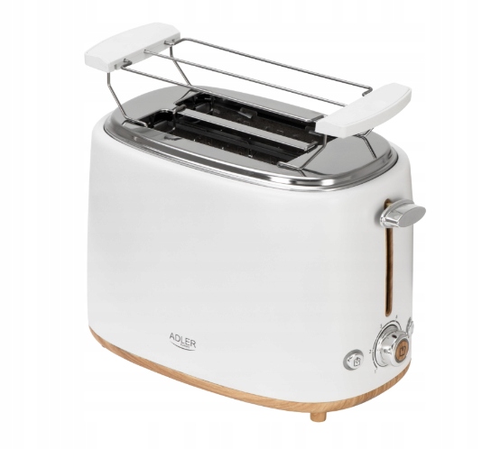 Toustovač Adler Ad 3225 950W, rošt na rohlíky, 6 úrovní, rozmrazování