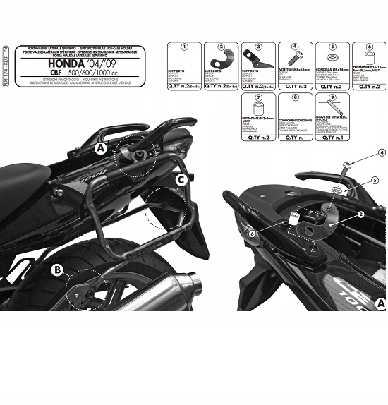 Kappa bočný rošt Honda Cbf 500 600 1000 KLXR174