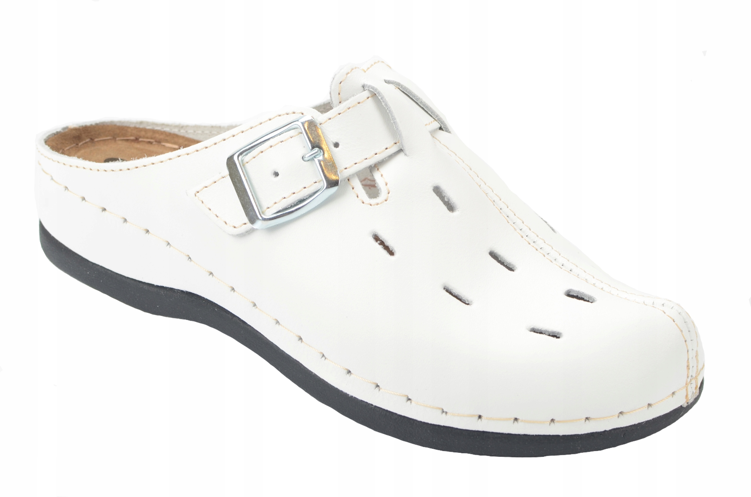 Nazouváky Inblu Kůže 06-04 Pohodlné Bílé Lékařské Zakryté Prsty 37