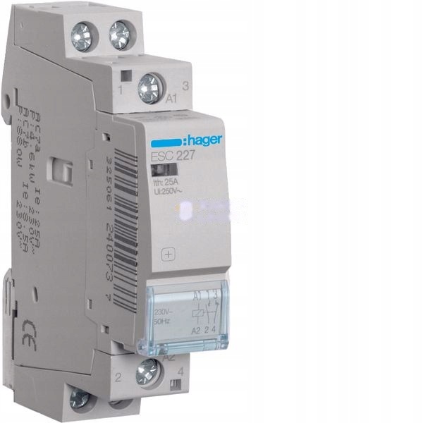 Hager stykač 25 A 1NO+1NC 230 V ESC227