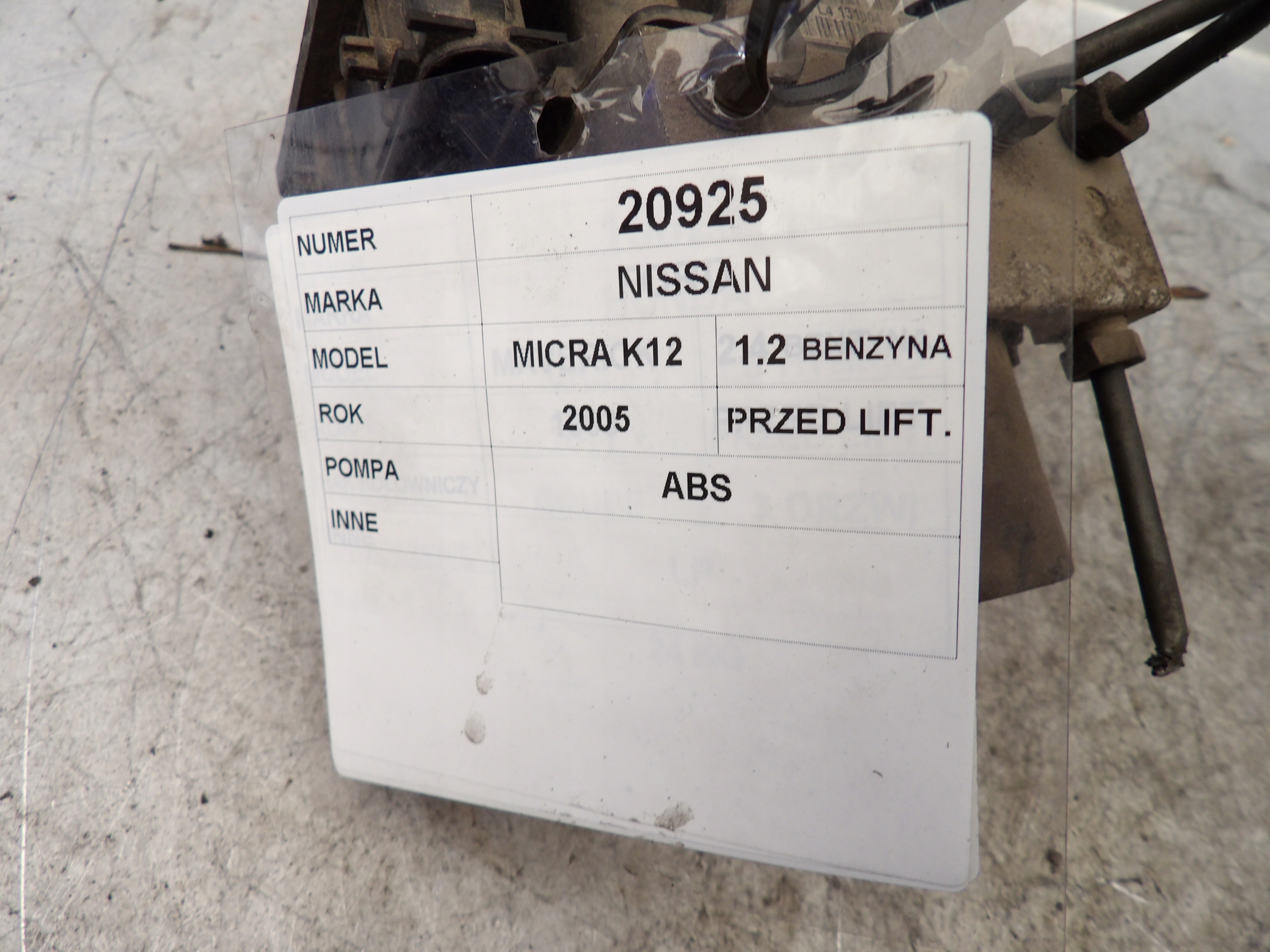 Nissan Micra K12 pump ABS 0265800319