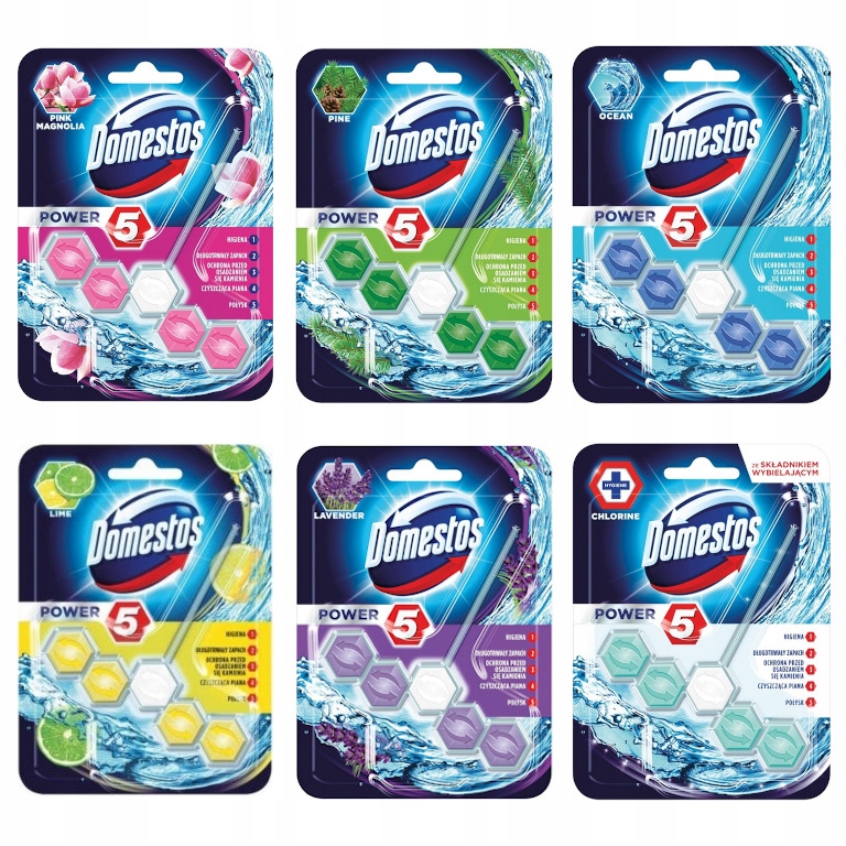 

Domestos Zestaw Mix 6x Kostka Wc Power 5 55g