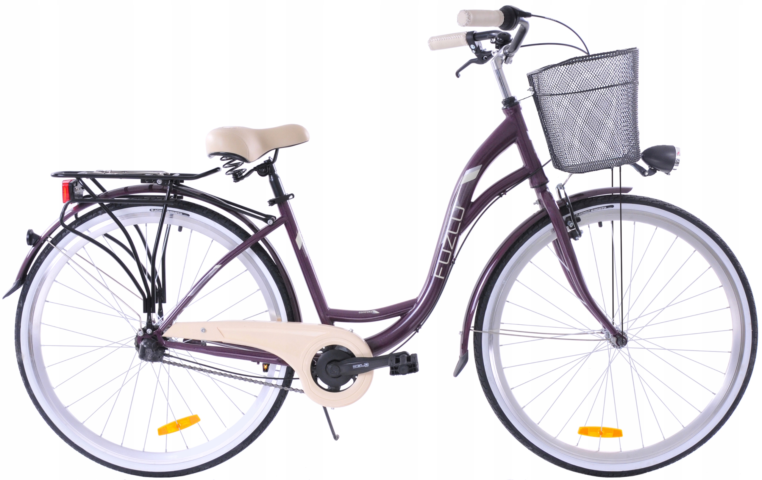 Rower Miejski 28 Damski Fuzlu Nevada 3S Kosz metal