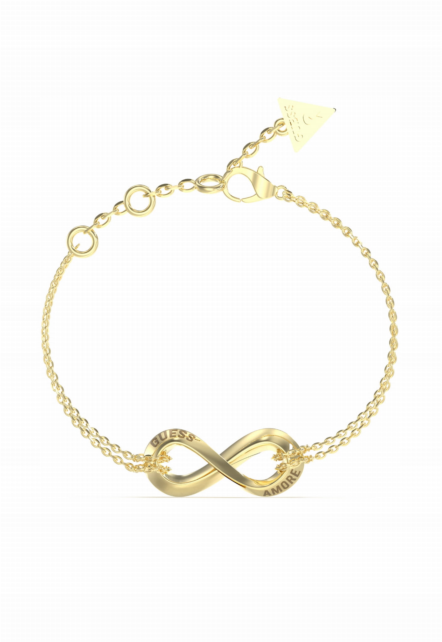 Dámský náramek Guess Amore Znamení nekonečna ocel zlatý regular vel. S