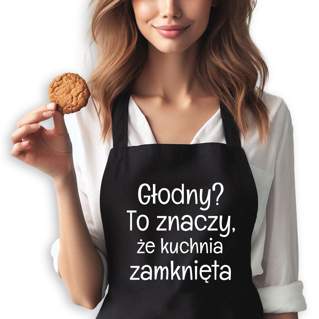 Kuhenní Zástěra Černá Dárek na Svátek Matek pro maminku Kuchyně uzavřená