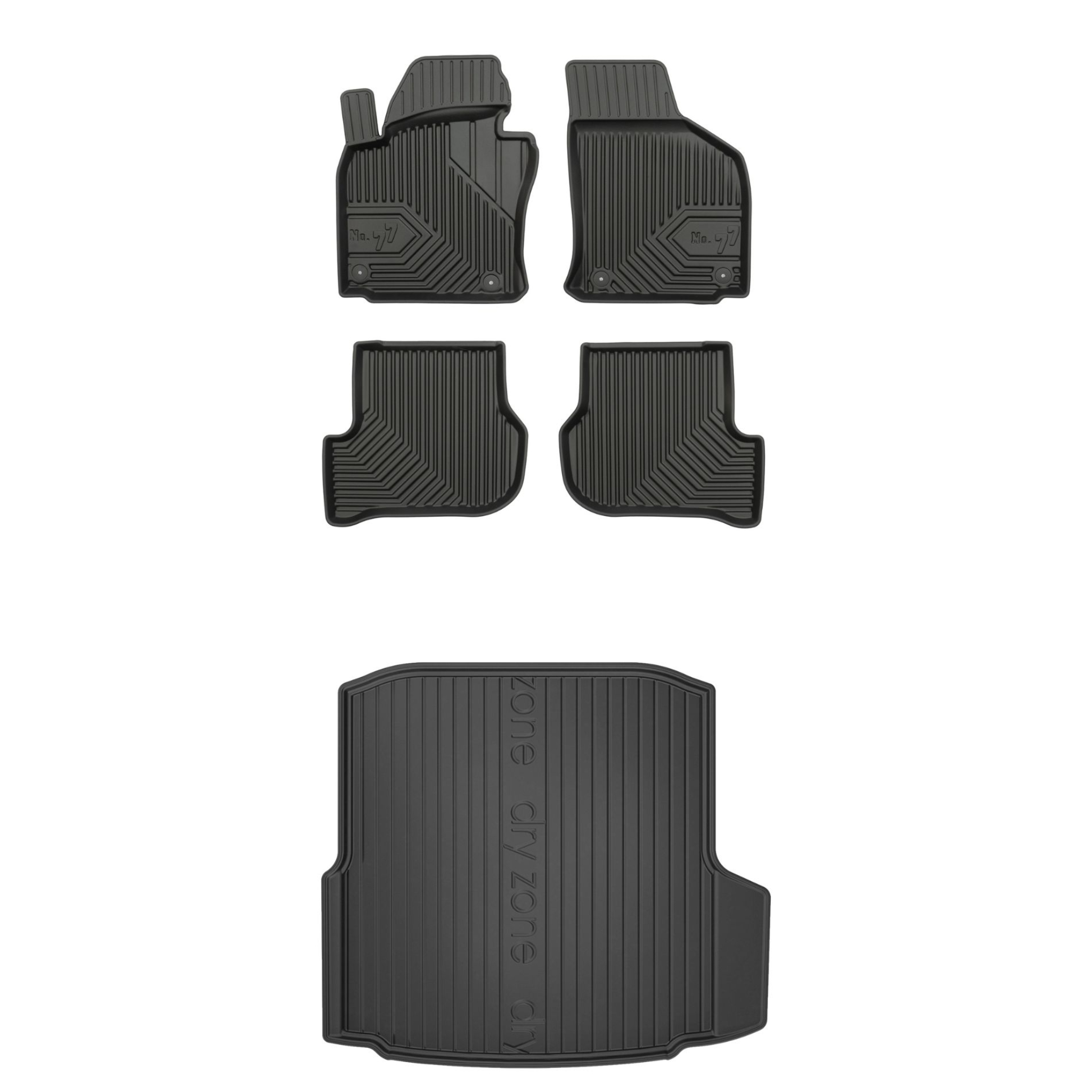 Sada gumových kobercov a rohoží pre Škoda Octavia II