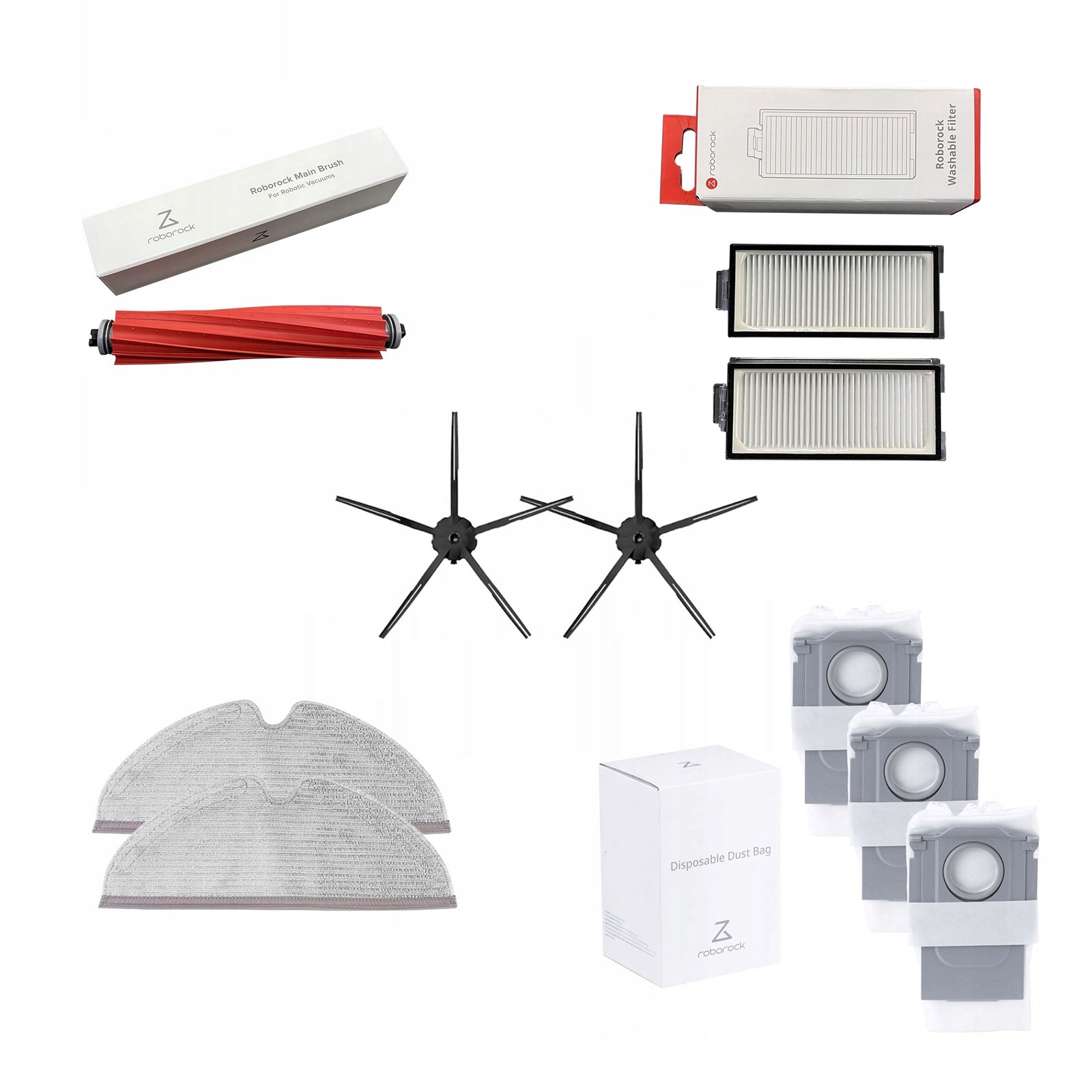 Originální příslušenství pro Roborock Q7 Max filtry, mopy, sáčky, černé kartáče