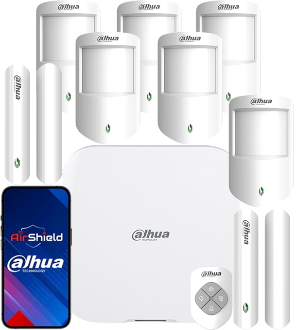 Alarmová sada Dahua 4G Sms WiFi AirShield 6x Pir detektor Kontraktor