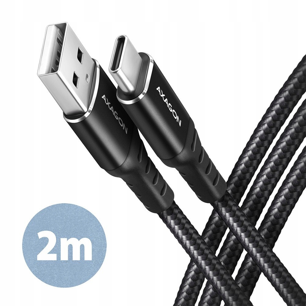 Axagon BUCM-AM20AB Kabel Usb-c Usb-a, 2m, Usb 2.