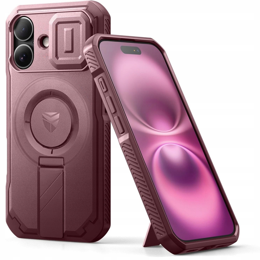 Pouzdro pancéřové pro iPhone 16, Dexnor MagSafe, ochrana fotoaparátu, stojánek