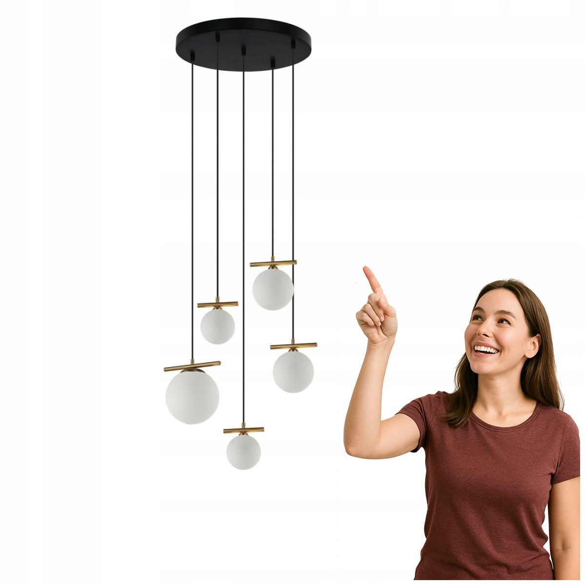 Závesná lampa Merseta PND-463325A-BRO+W Italux