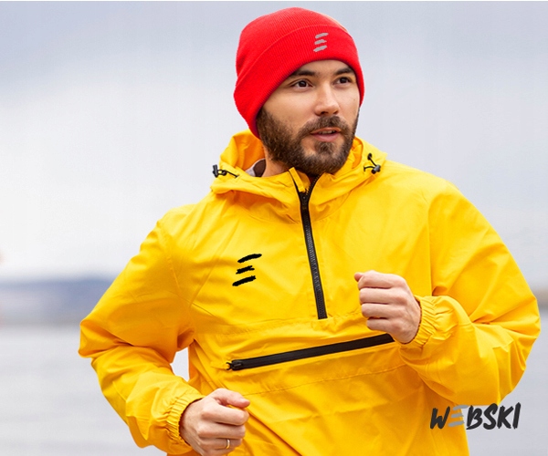 Czapka DLA MĘŻA CHŁOPAKA Z ODBLASKIEM ŚWIATEŁKIEM LED+RĘKAWICZKI DOTYKOWE Model Webski Wear