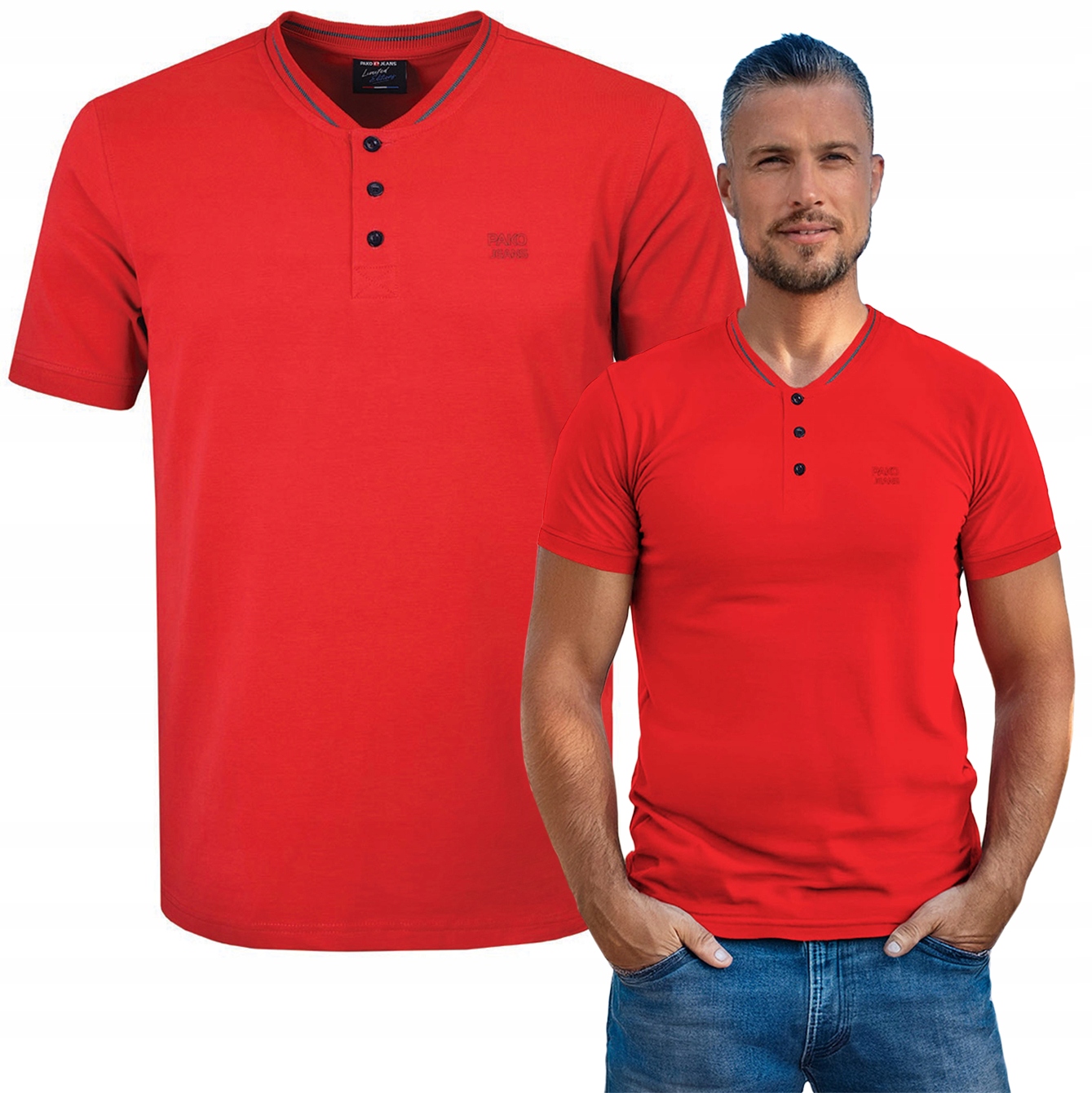 pánské tričko se srdíčkem Červené bavlněné Tool 2XL Pako Jeans