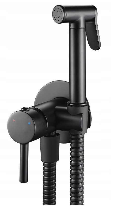 Bidetová batéria Čierna podomietková bidetka Rea Loop Black Mat Postrek