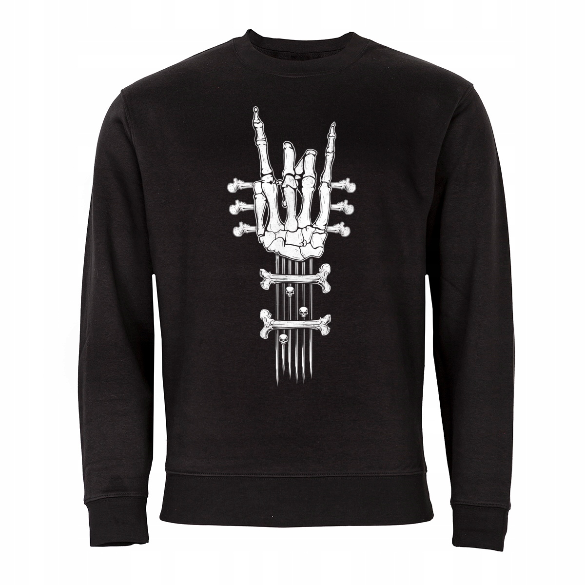 

Czarna Bluza Muzyczna Dla Muzyka Skeleton Gitara