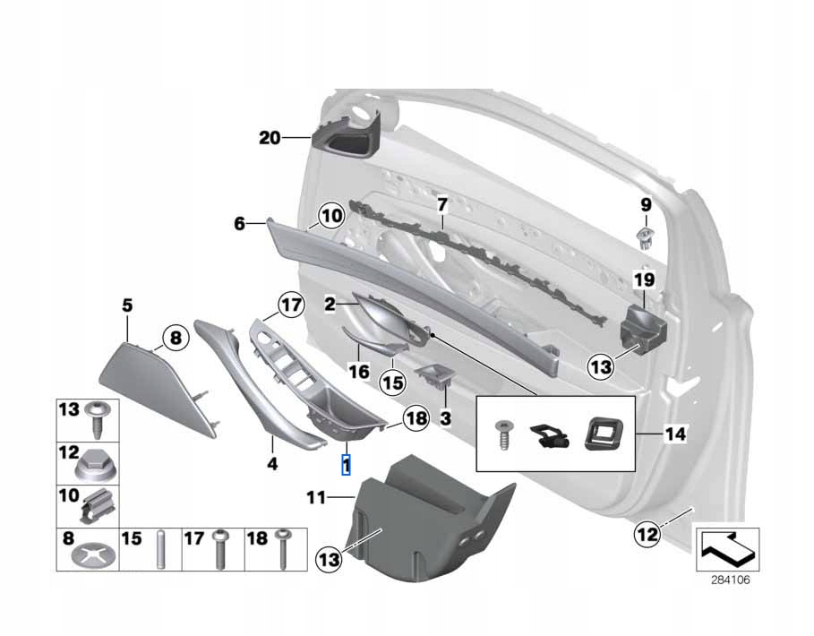 Oryginal Uchwyt raczka wewnetrzna drzwi BMW F10 11 Car type Passenger cars