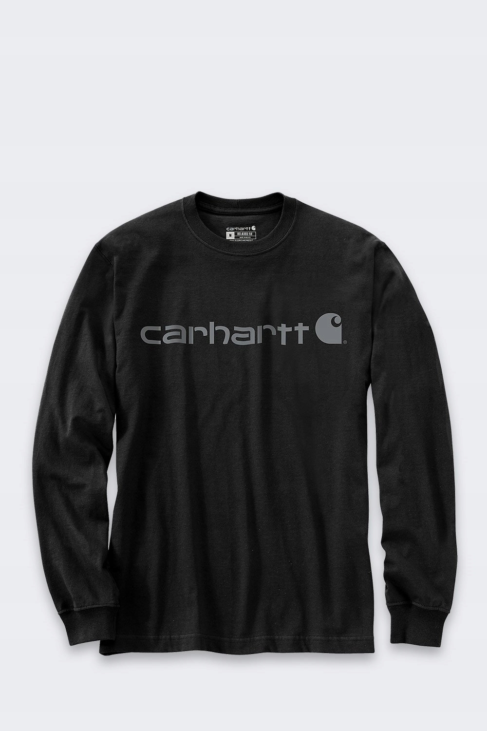 Tričko Carhartt Dearborn Relaxed Ls Logo Blackgr