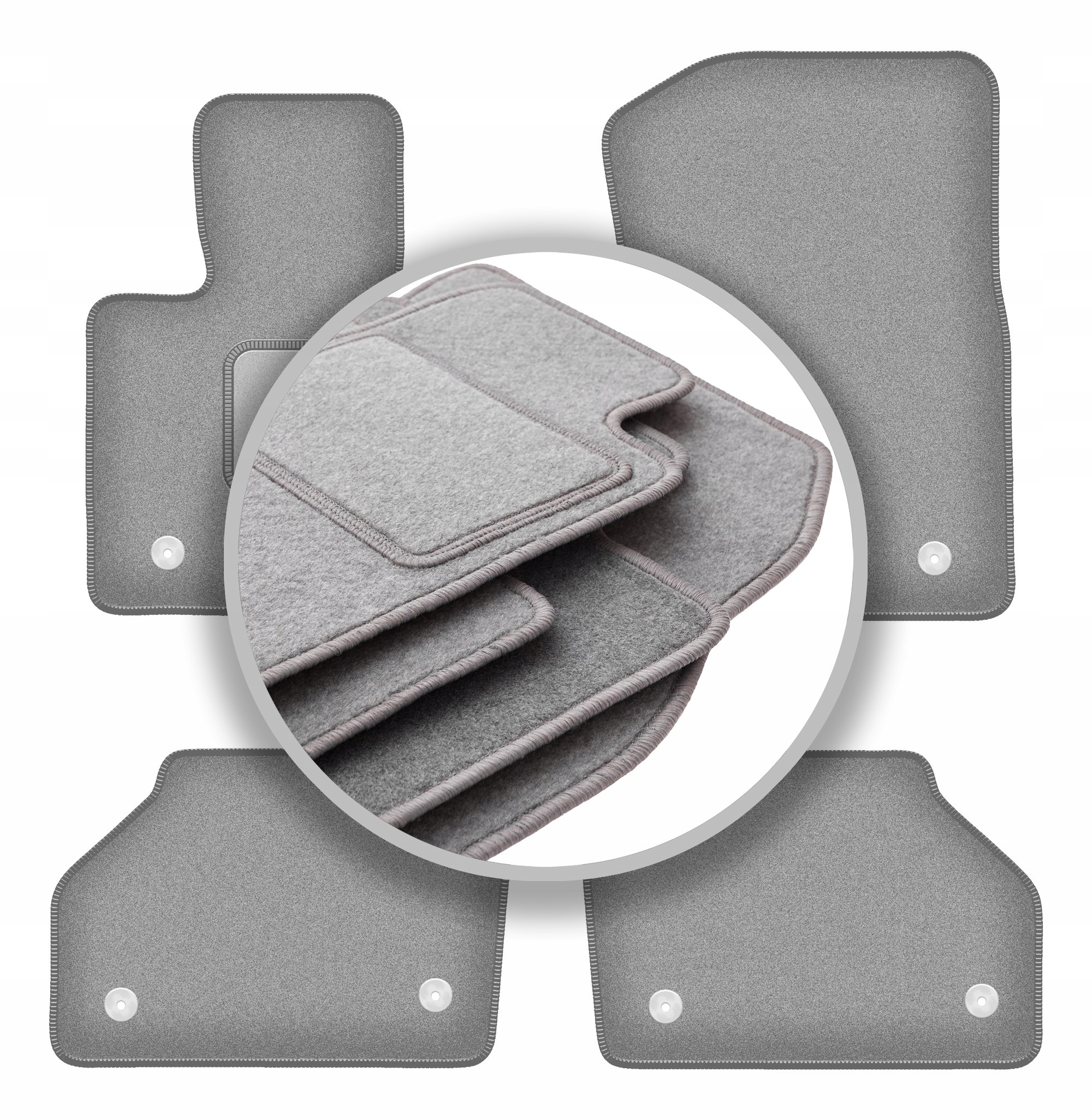 Velurové koberce Oslo šedé pro: Bmw X3 F25 Suv 2010-2017