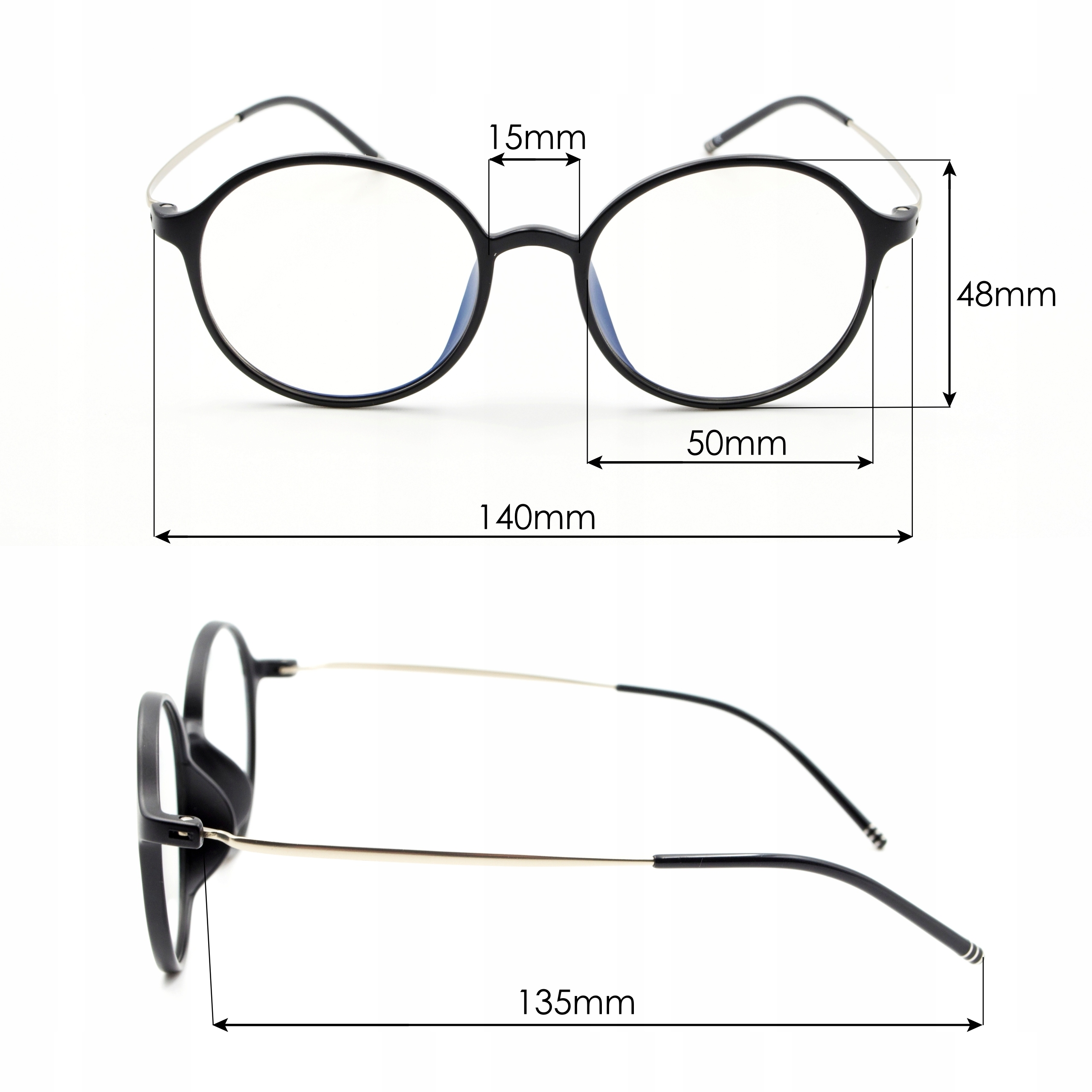 OKULARY ZERÓWKI Z FILTREM BLUE LIGHT + akcesoria Marka inna