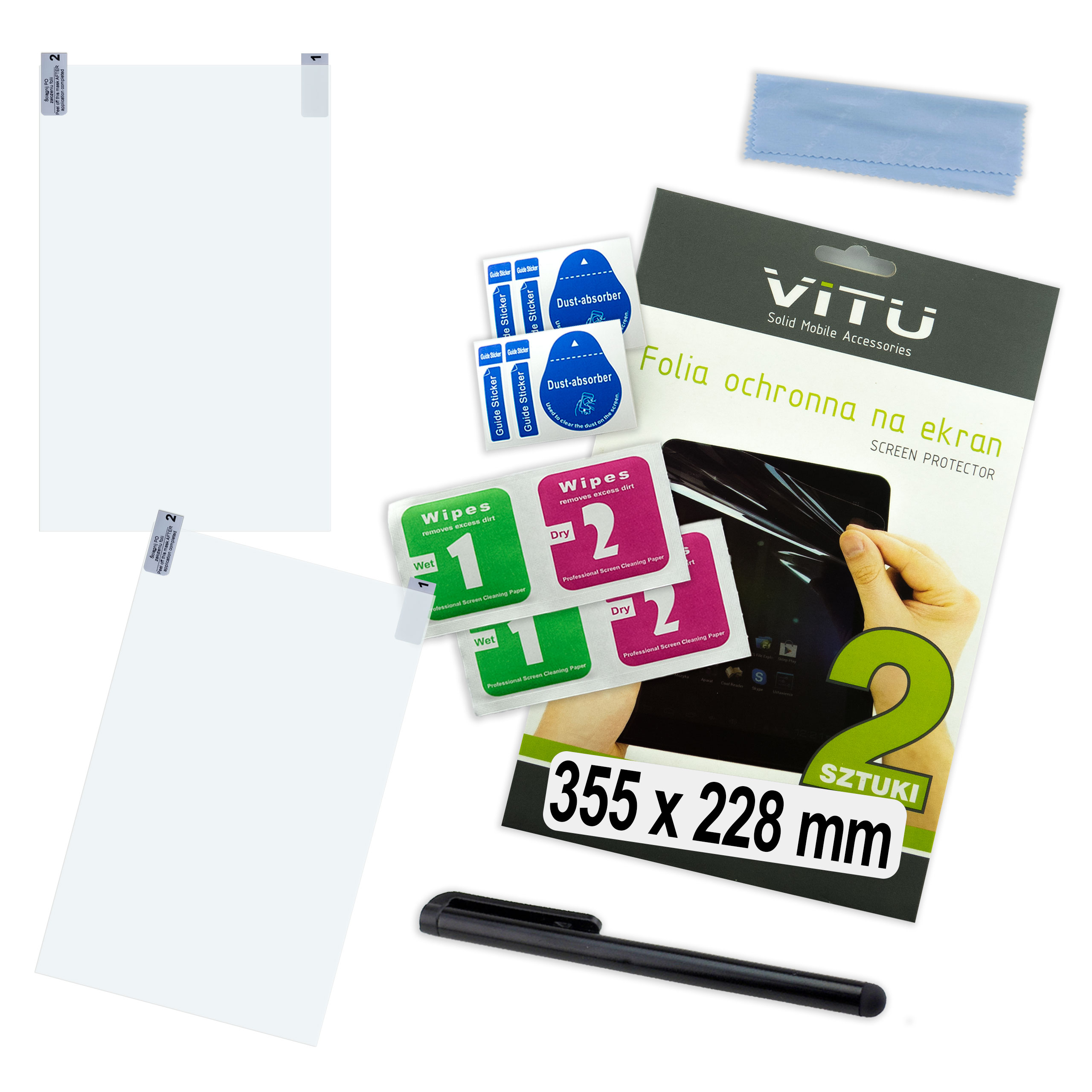2szt. Oryginał Folia ochronna Vitu na laptop notebook 355x228mm 35,5x22,8cm