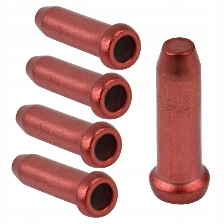 Koncówki linki Accent czerwone 5 szt.