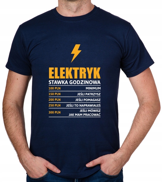 

koszulka Elektryk stawka godzinowa prezent