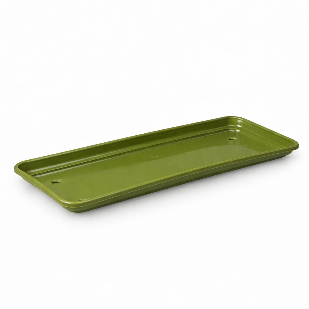 Podstawka pod doniczkę balkonową 38×15cm prostokątna, OLIWKOWY