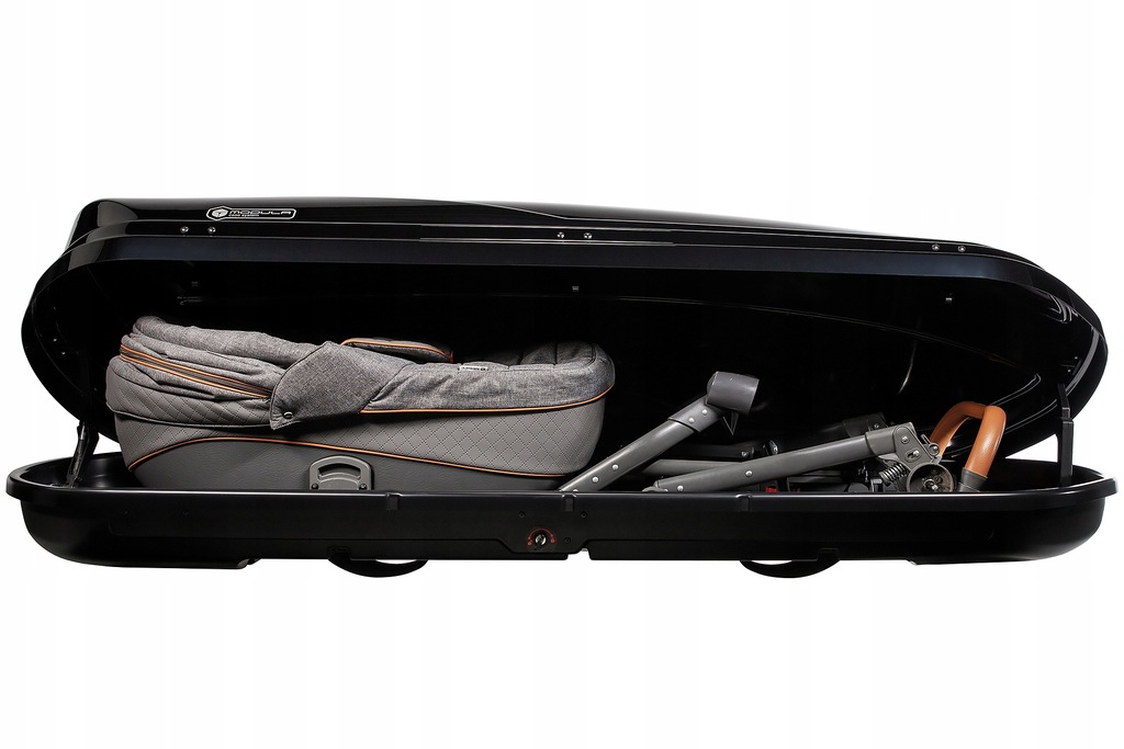 Trumna BOKS KUFER Dachowy na dach MODULA WeGo 500L 200x80x40CM Otwieranie dwustronne