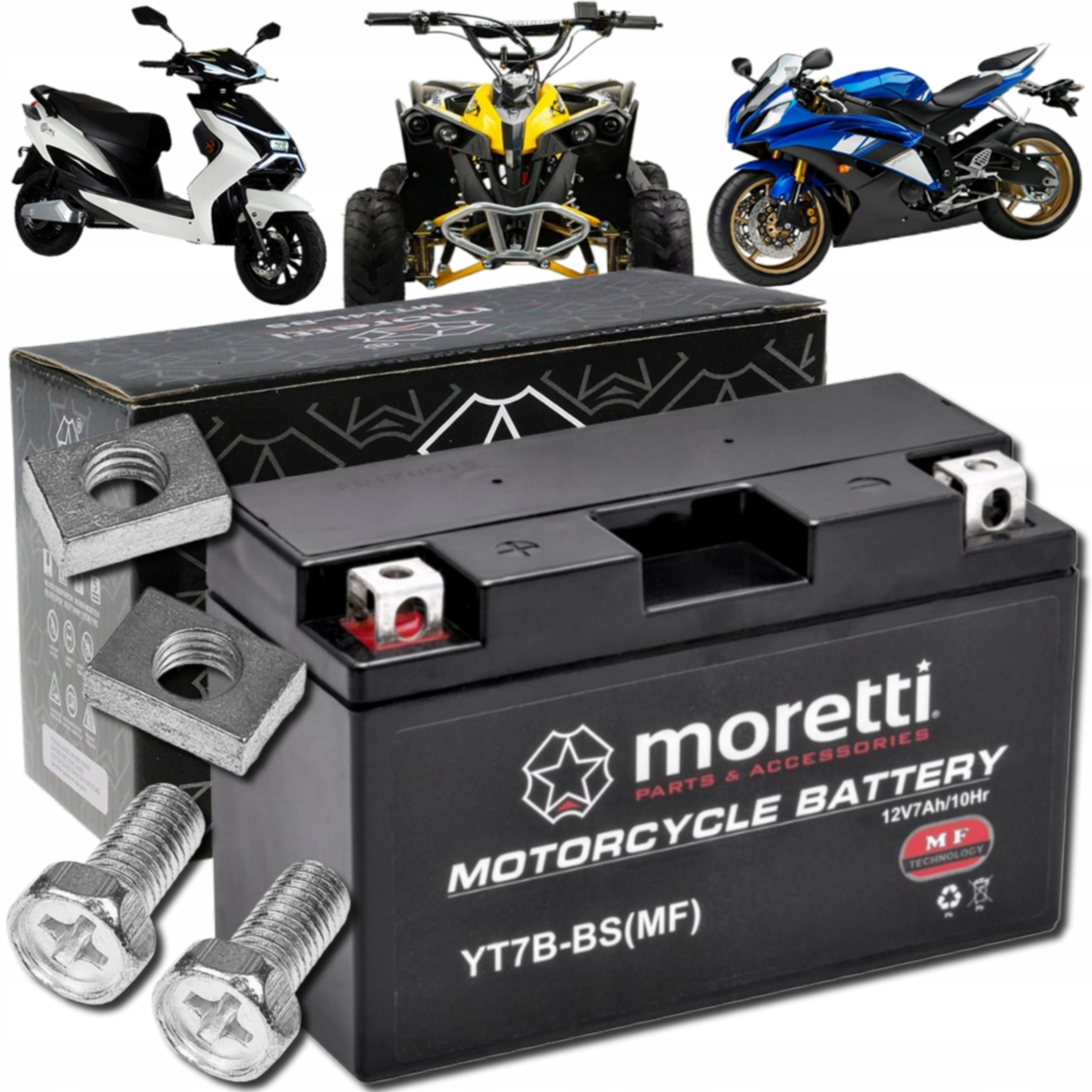 Akumulator żelowy motocyklowy MT7B-BS 7 Ah YT7B-BS