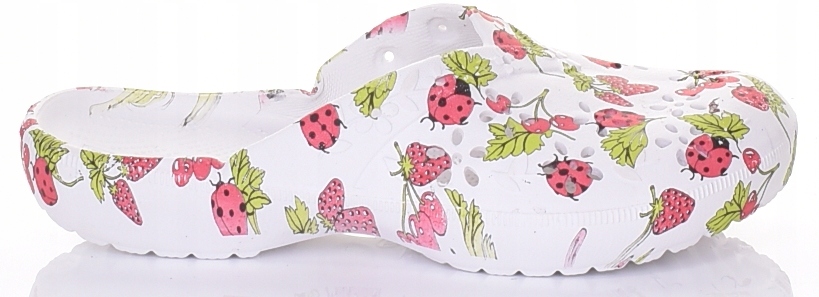 LEKKIE DAMSKIE KLAPKI PIANKOWE OGRODOWE DOMOWE ZAKRYTE PALCE WZORY