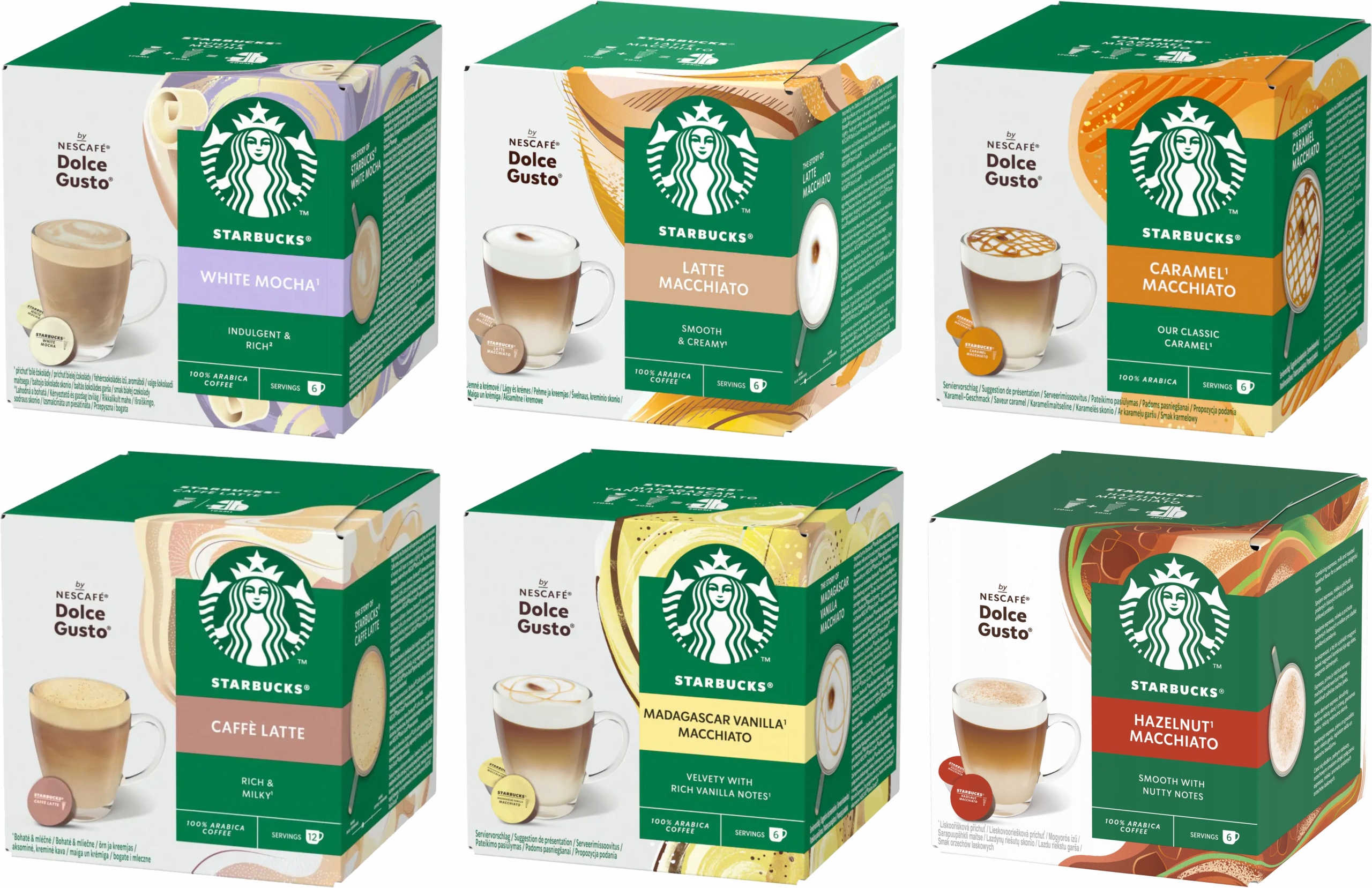 Levně Kapsle Starbucks Dolce Gusto Set Latte 6 x 12