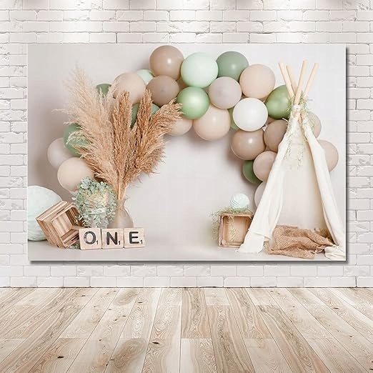 Fotografia, tło w stylu boho.Baner fotobudka, dekoracja, noworodka.