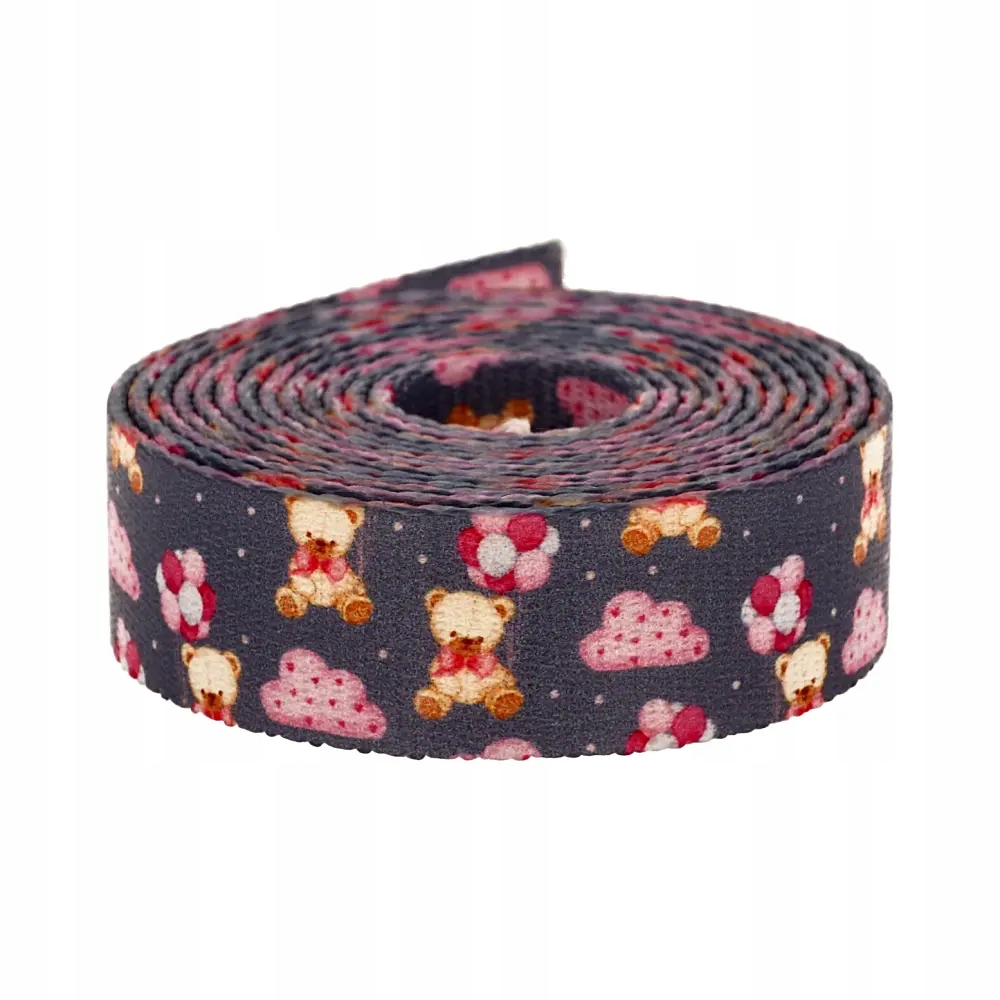 Popruh s potiskem Sublimace Teddy Balloons 48 m hladká 1,7 mm 15 mm