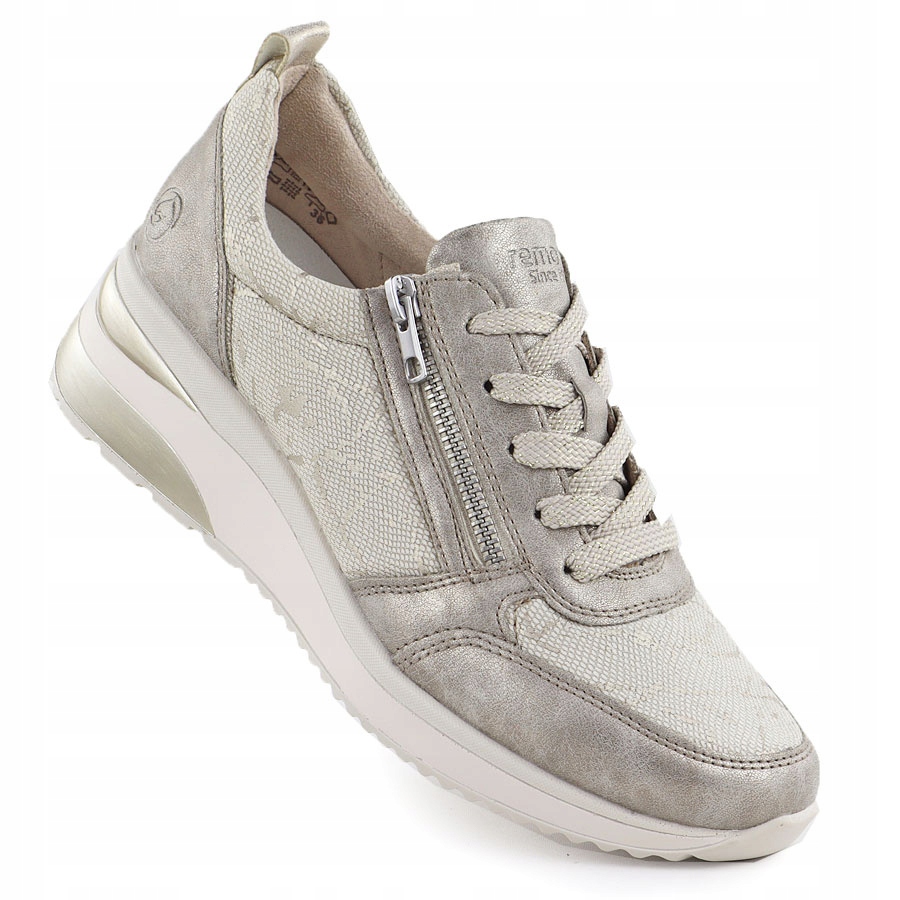 Dámské tenisky na klínku zlaté Remonte Rieker D2401-61 37