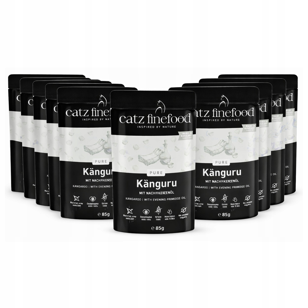 Levně Catz Finefood Purrrr Krmivo mokré pro kočky N.107 Kangur 10PAK 10x85g