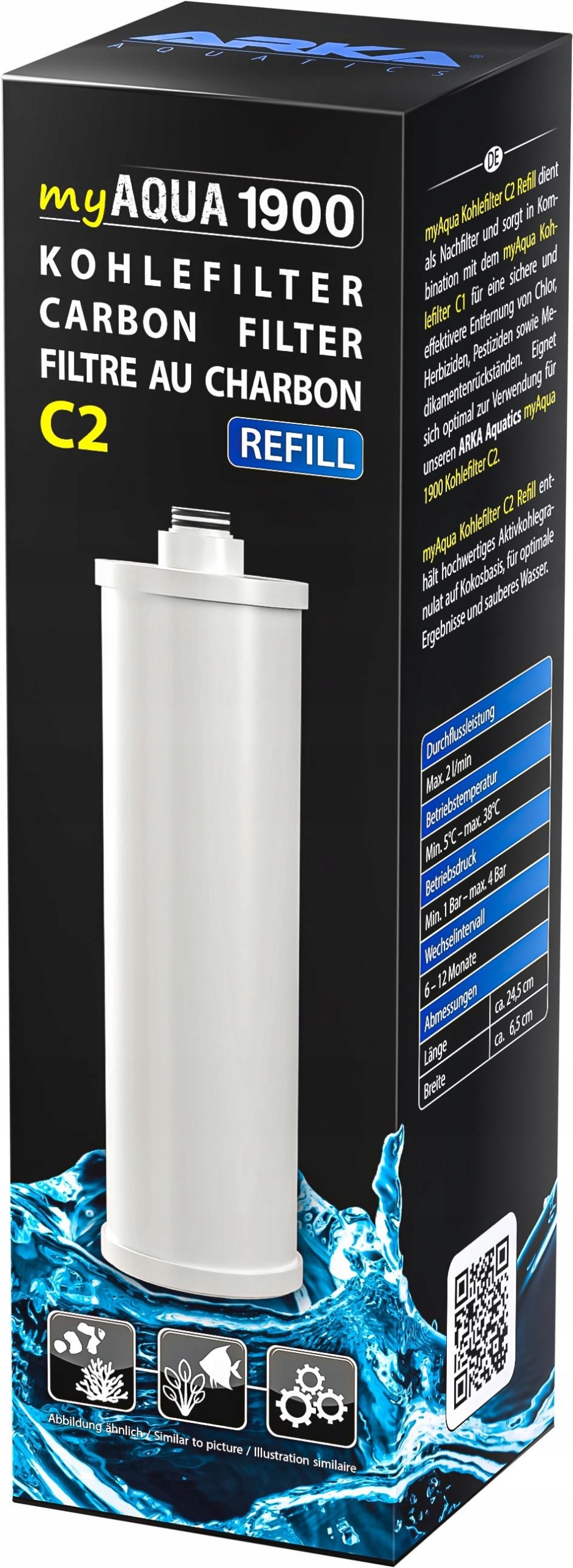 Levně Uhlíková Vložka C2 Pro Filtr Reverzní Osmózy Ro 1900L/24H, Náhradní