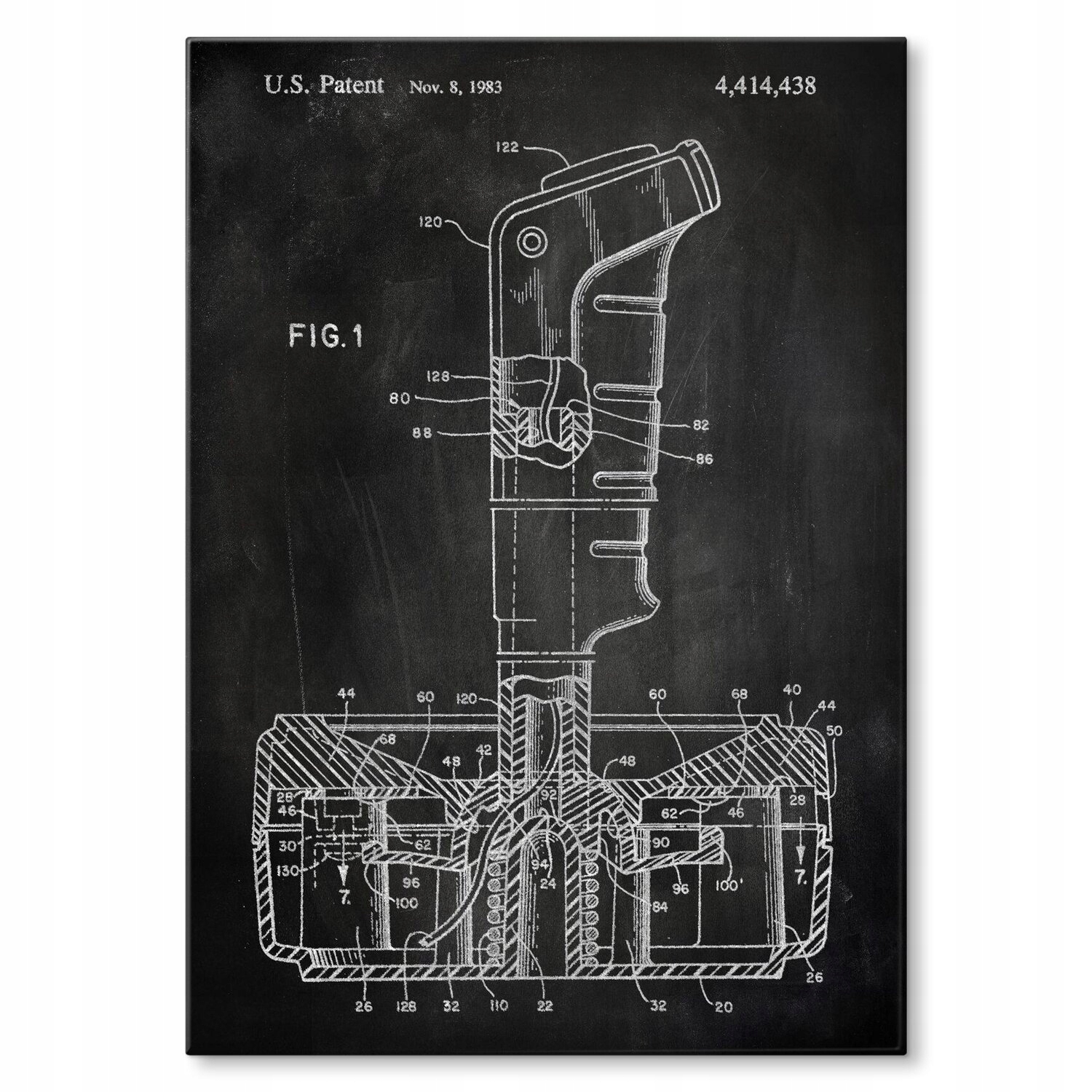 Kovový plakát Joystick Game Slate Šidítko Plech 42 x 59,4 cm Dárek