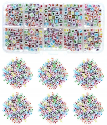 

Zestaw Kreatywny Koralików Litery Kostka Organizer