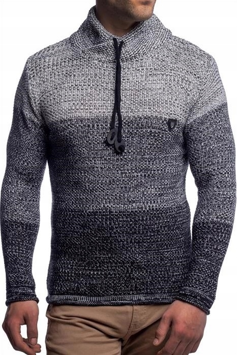 

Cieniowany Sweter Ombre Wysoki Kołnierz M