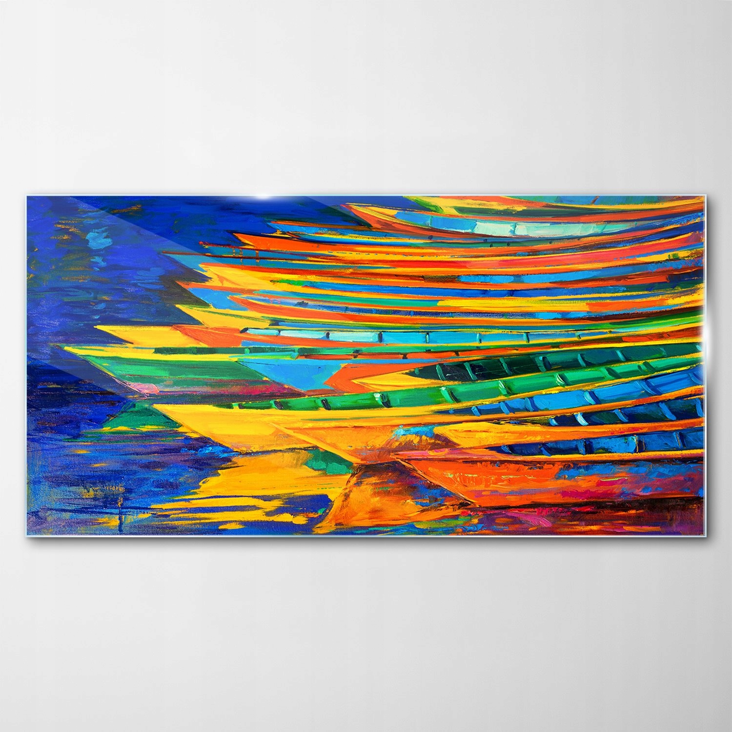 

Hartowany Obraz Szklany Łódka Woda Sztuka 120x60