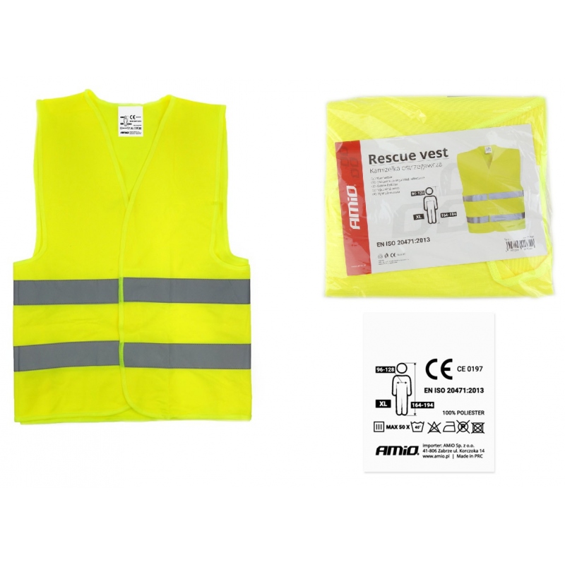 KAMIZELKA ODBLASKOWA BHP OSTRZEGAWCZA DROGOWA