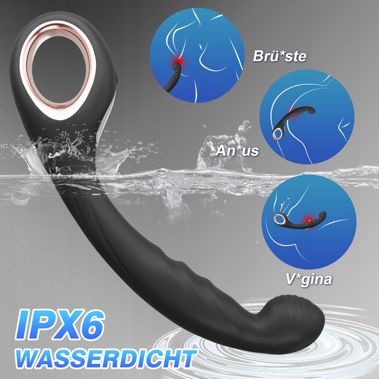 PROSTATA Stymulator Dla Mężczyzn 9 Trybów Wibracji LED Analny Wibrator — miniatura 6