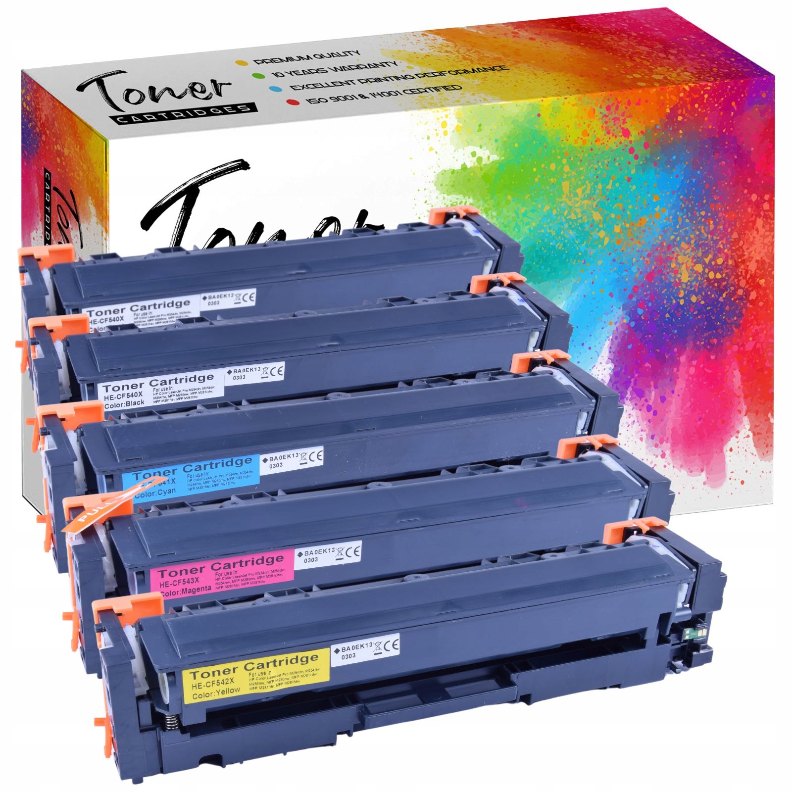 5x Toner Pro Hp M254nw M280nw Mfp M281fw M281fdn XL