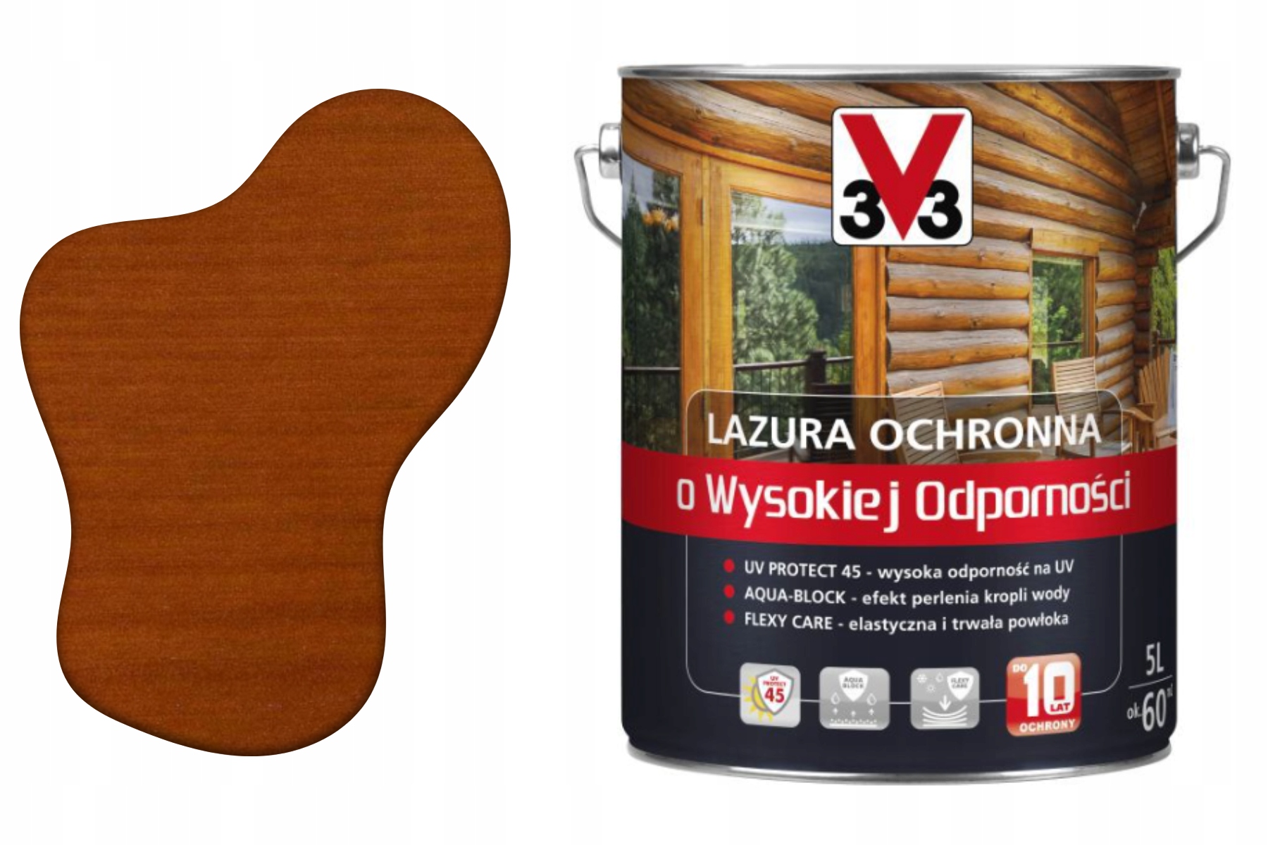 Ochranná lazúra s vysokou odolnosťou V33 Čerešňa 5L