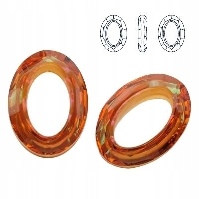 4137 MM 15 Swarovski Cosmic Oval Copper Cop
