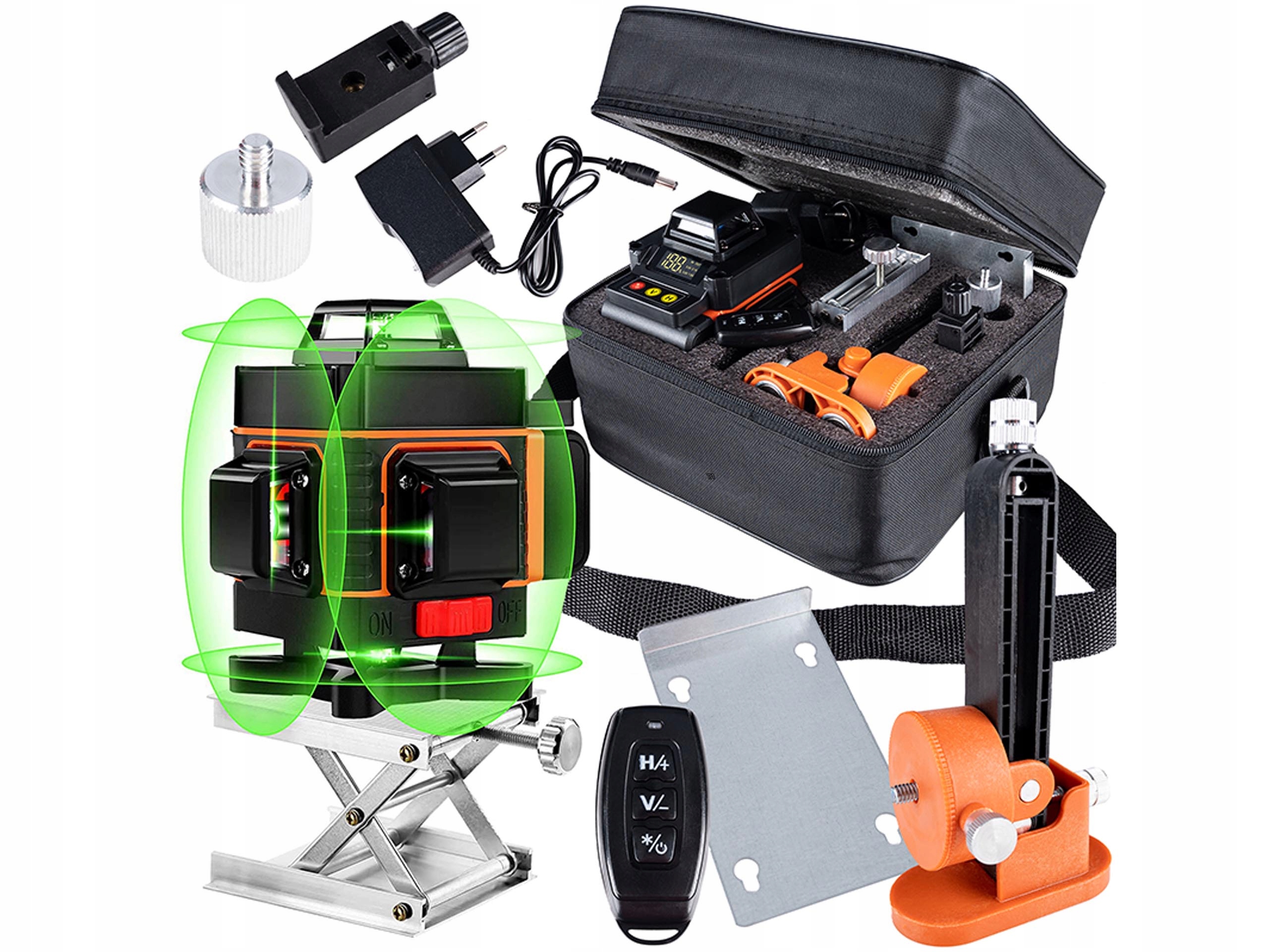 5v1 Křížový laser Laserová vodováha 4D rovinná 360° 16L IP54