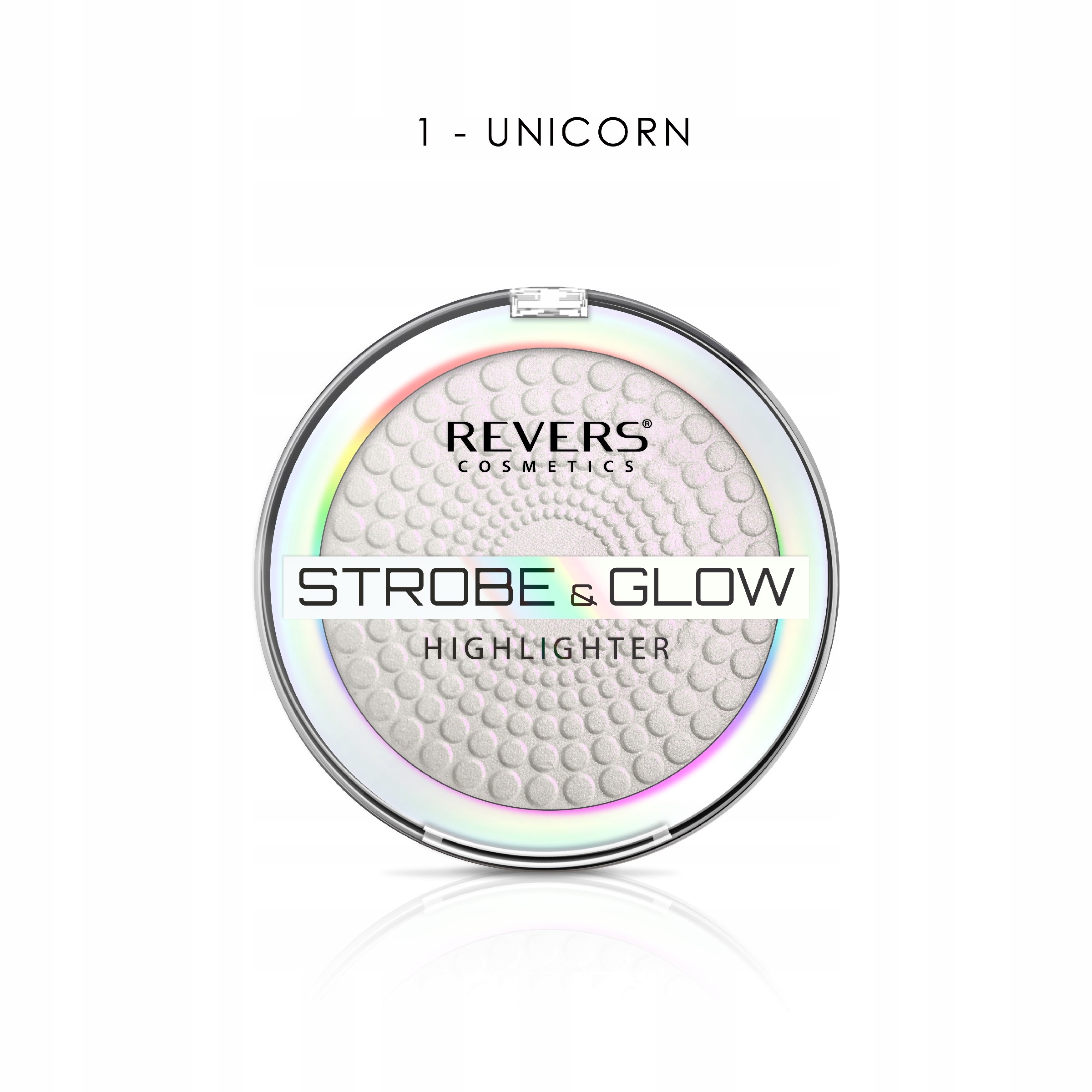 REVERS Puder rozświetlający STROBE & GLOW HIGHLIGHTER 01 Unicorn 8 g