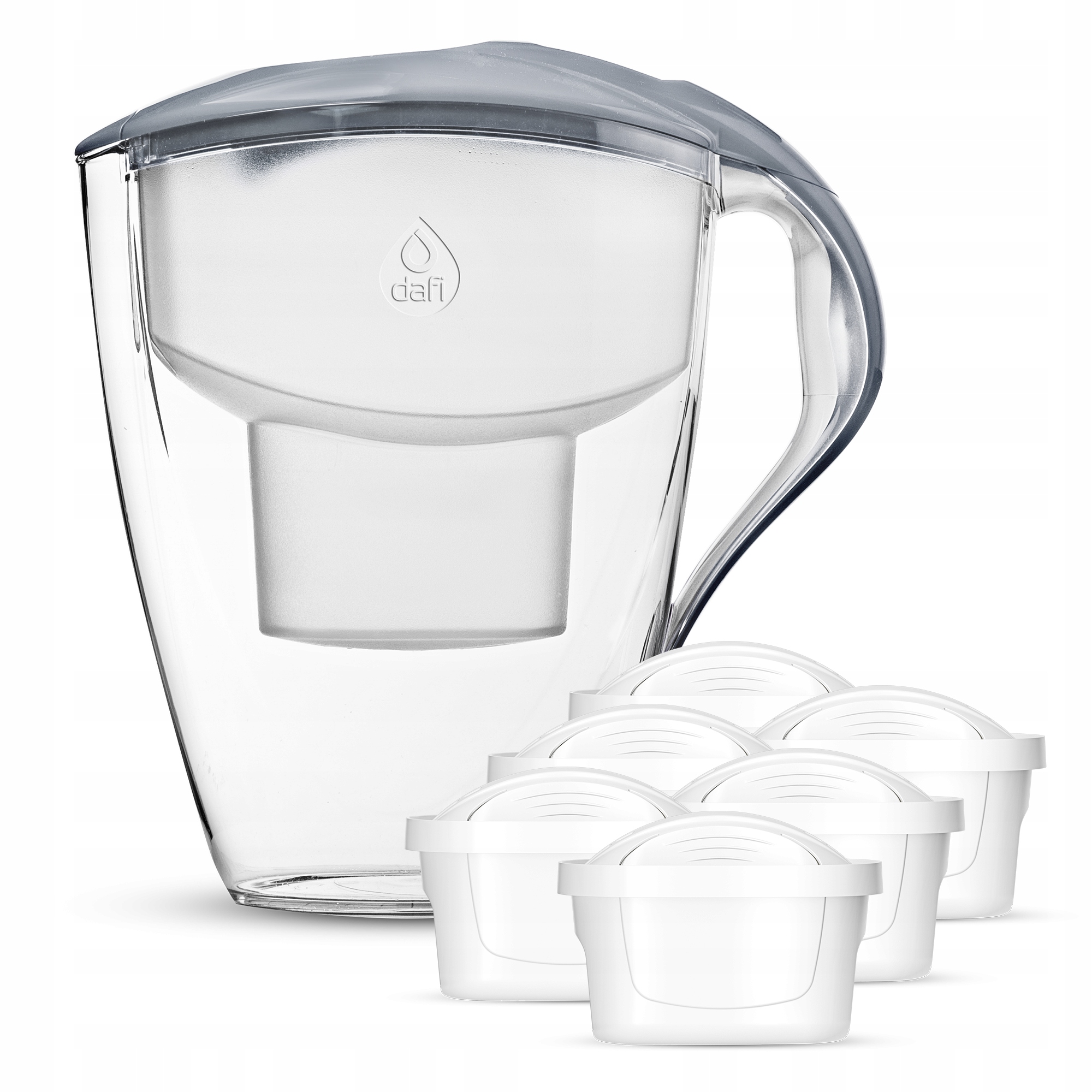 Dzbanek Filtrujący Dafi Astra Stalowy 3l Kalendarzowy 6 Wkładów Unimax