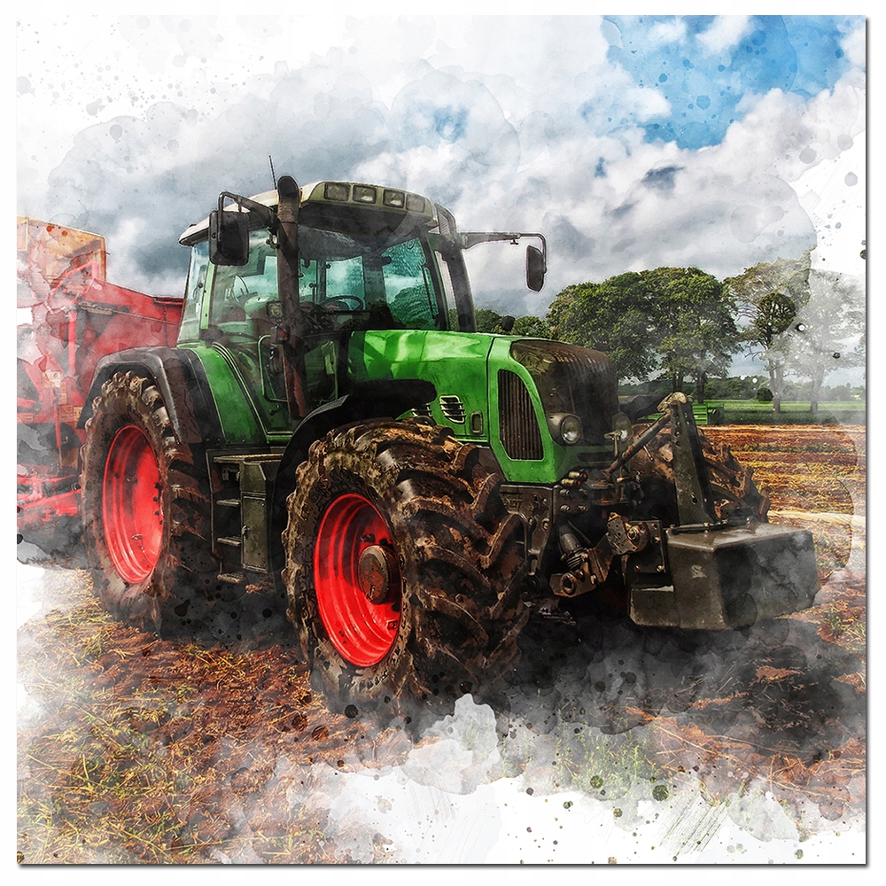 

obraz Traktor 4-40x40cm na płótnie ciągnik rolnika